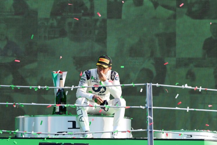 Gasly sul podio, Monza 2020