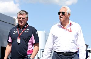 Otmar Szafnauer e Lawrence Stroll in Francia