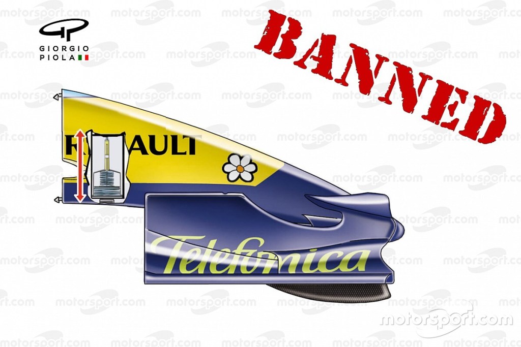 renault r25 mass damper banned 1