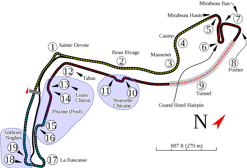 Monte Carlo Formula 1 track map.svg