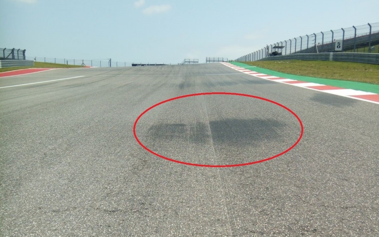 Problemi nell'asfalto ad Austin, negli Stati Uniti