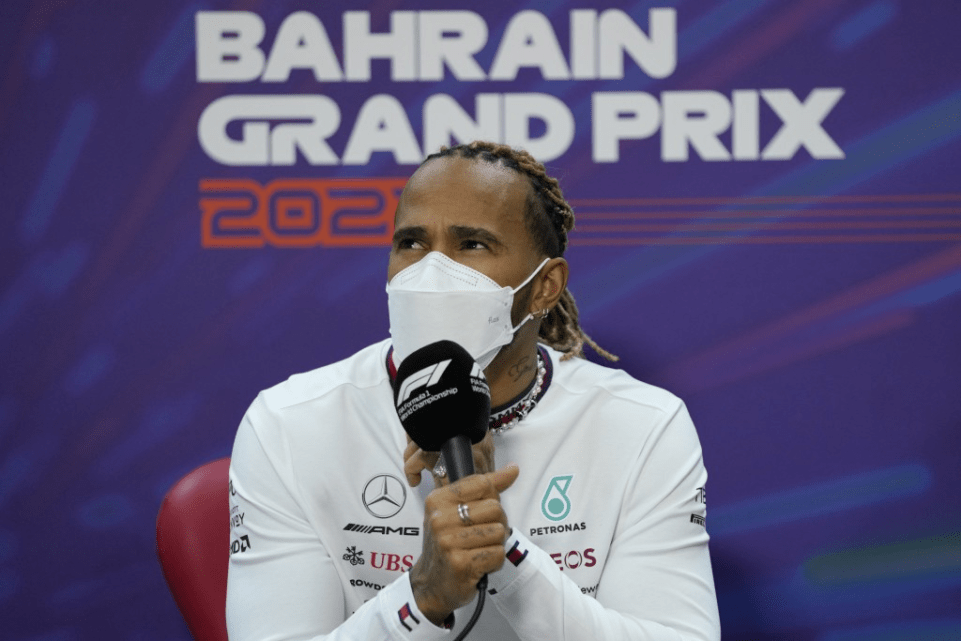 Lewis Hamilton, conferenza Bahrain 2022.