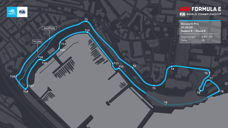 Il layout del circuito di Monaco