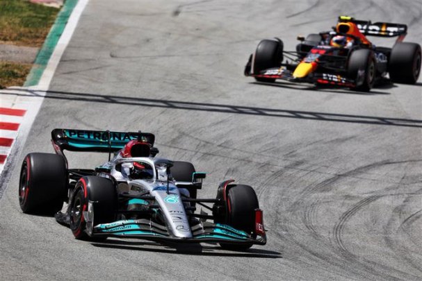 George Russell durante il GP di Barcellona
