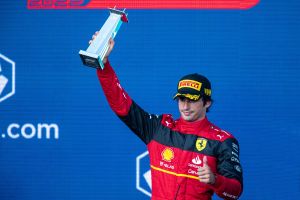 c ferrari sainz miami podium