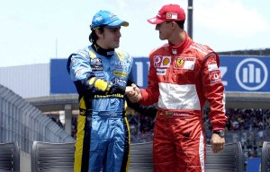 fernando alonso michael schumacher brazil 2006 planetf1