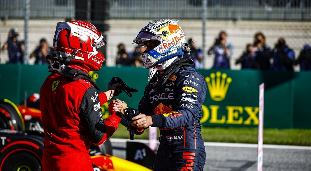 Max Verstappen e Charles Leclerc