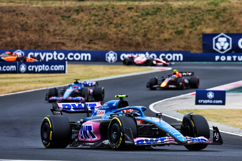 Esteban Ocon durante il gp d'Ungheria