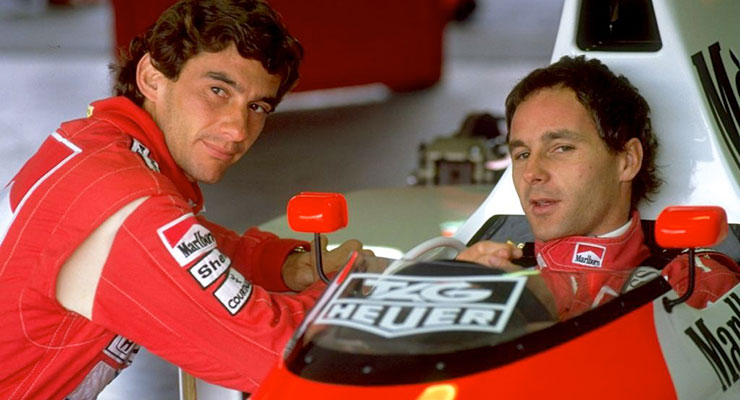Gerhard Berger e Ayrton Senna