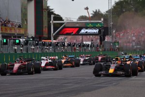 Partenza Imola 2022 Verstappen Leclerc