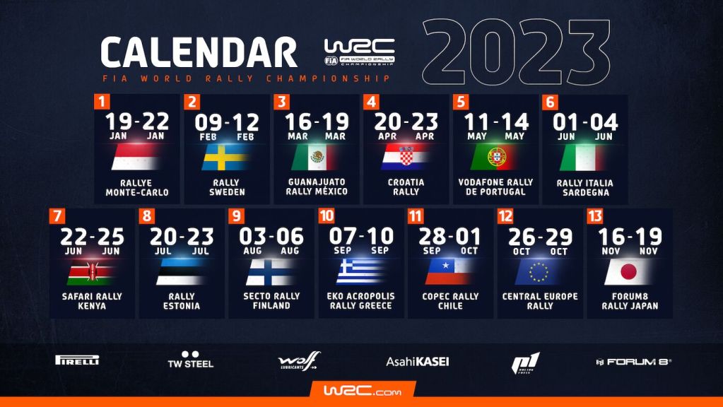 calendario wrc 2023