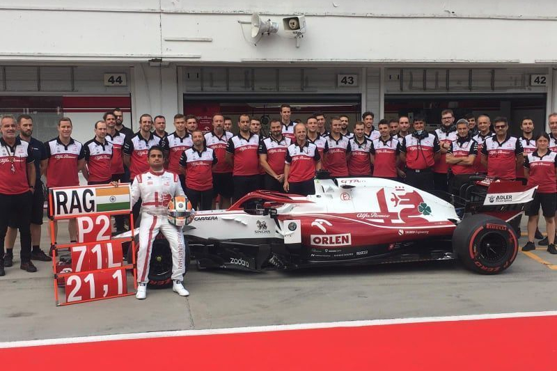 Mahaveer Ragunathan dopo il test con Alfa Romeo