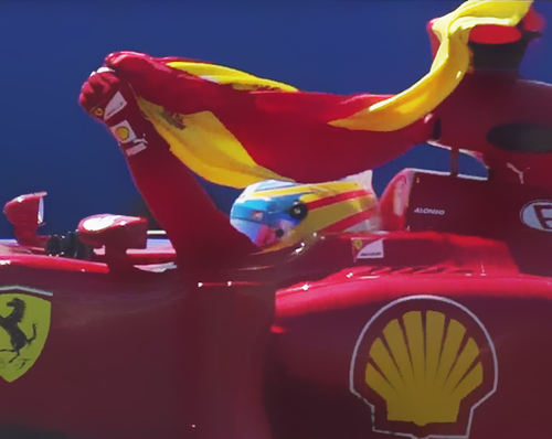 Alonso bandiera Valencia