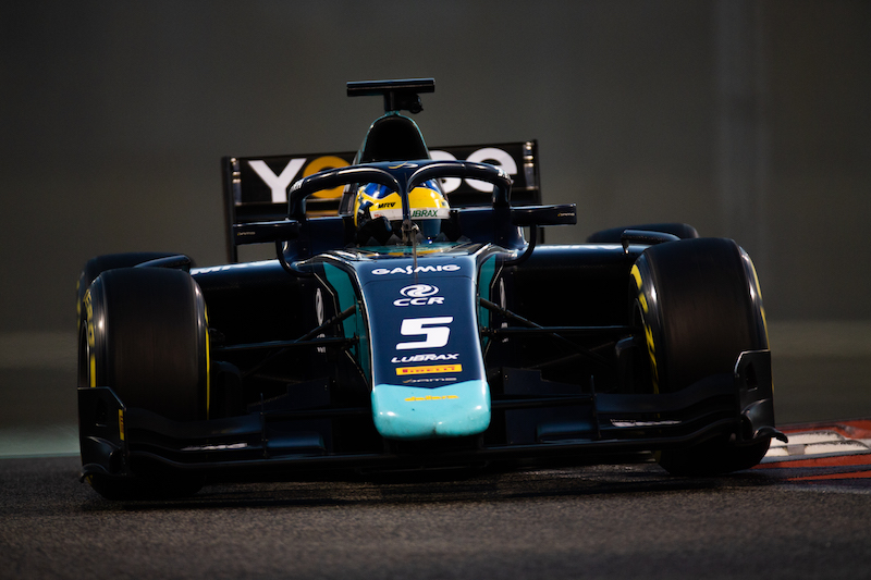 FIA Formula 2 Series - Test 3. Yas Marina Circuit, Abu Dhabi, United Arab Emirates. Saturday 1 December 2018. Sergio Sette Camara (BRA, DAMS).  Photo: Joe Portlock / FIA Formula 2. ref: Digital Image