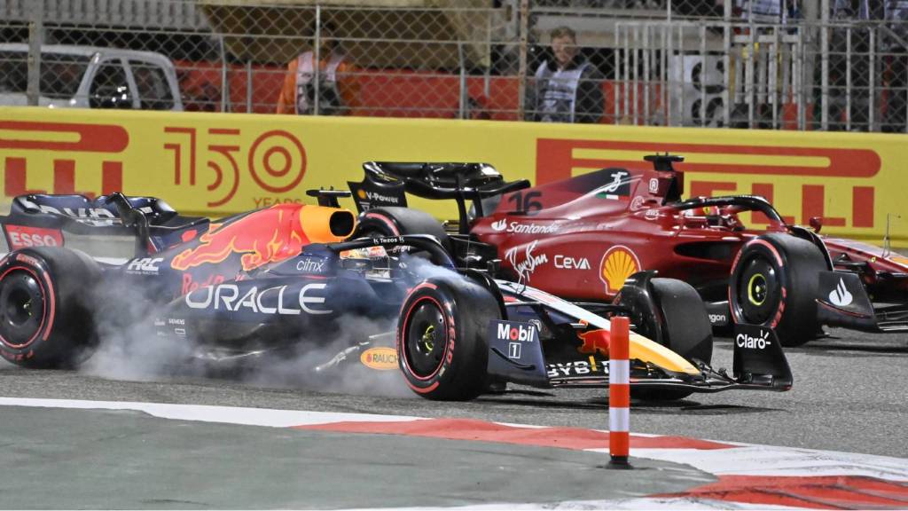 Max Verstappen locks up duelling with Charles Leclerc planetF1