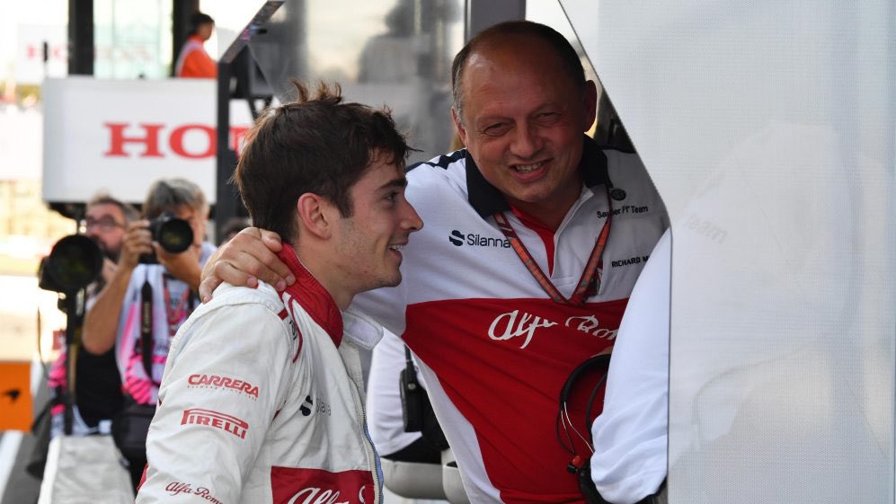 Vasseur con Leclerc in Alfa Romeo