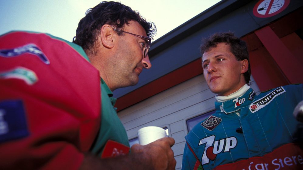 eddie jordan e micheal schumacher nel 1991
