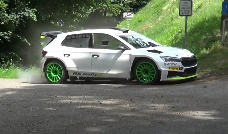Skoda Fabia RS Rally2 during a test run