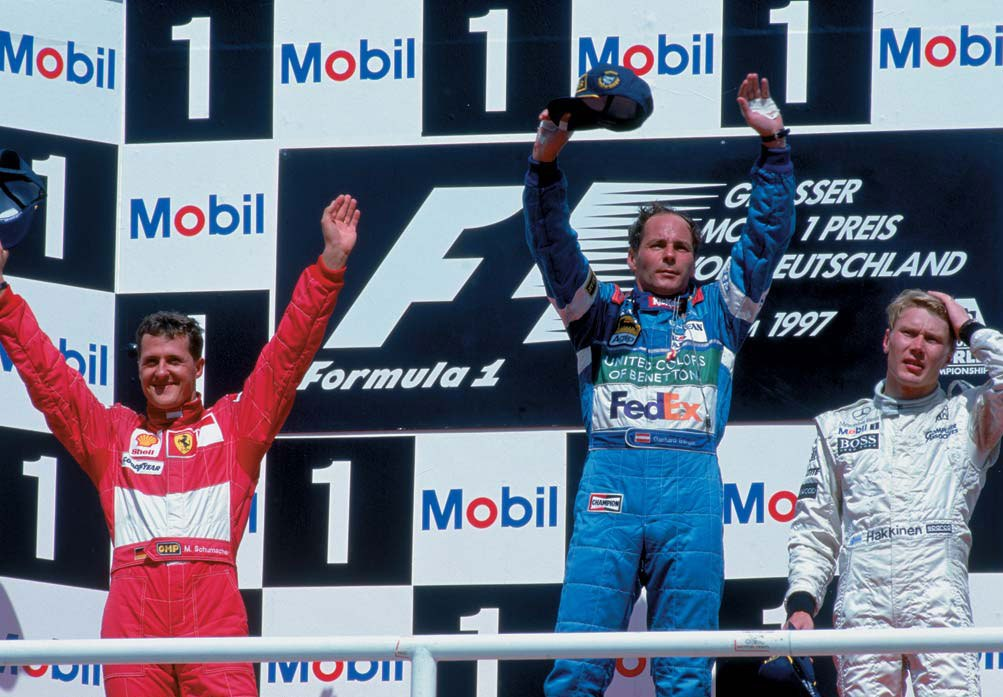 Il podio del GP di Germania 1997
