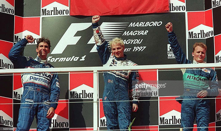 L'insolito podio del GP d'Ungheria 1997