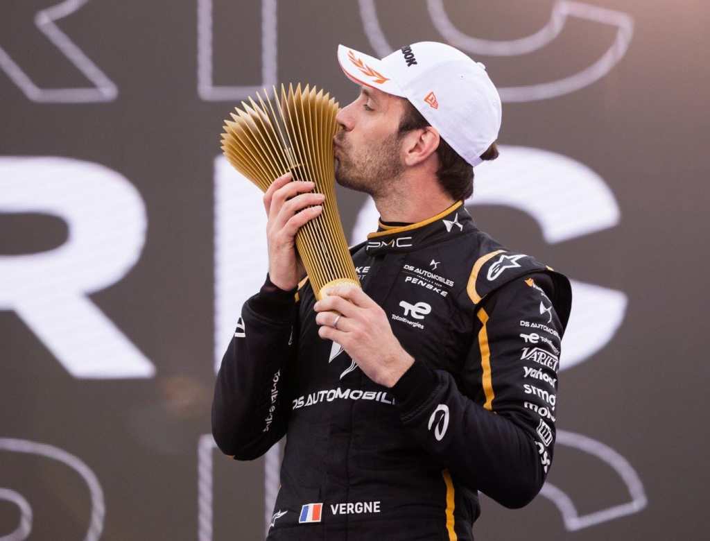 Il vincitore della gara di Hyderabad Jean-Eric Vergne