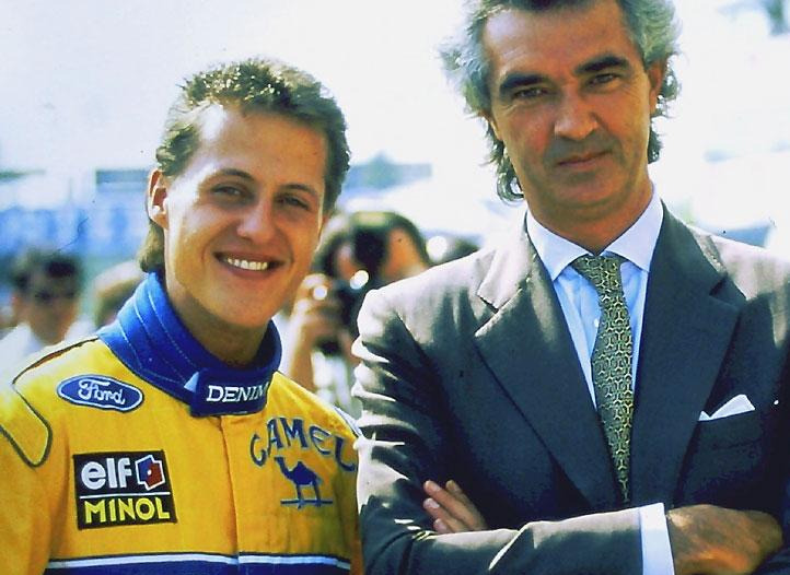 Flavio Briatore e Michael Schumacher in Benetton