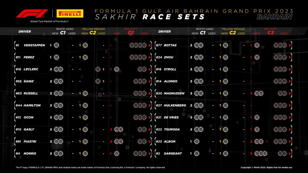 È finalmente arrivato il momento di prepararsi per la prima gara della nuova stagione di Formula 1 – il Gran Premio del Bahrain – dopo la lunga pausa invernale. Abbiamo alcuni volti familiari davanti ma diverse scelte di gomme in mostra anche durante le qualifiche, quindi quali opzioni strategiche hanno i team il giorno della gara a Sakhir?
