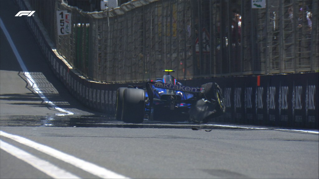 Incidente Sargeant Baku GP Azerbaijan Qualifiche Shootout