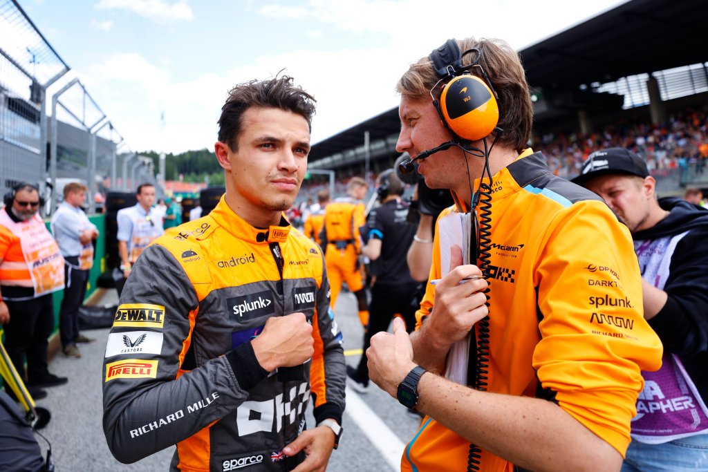 Lando Norris con il suo ingegnere di pista Will Joseph