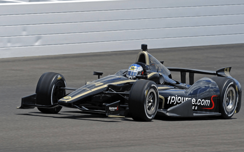 Jean Alesi sulla Lotus alla Indy500 del 2012