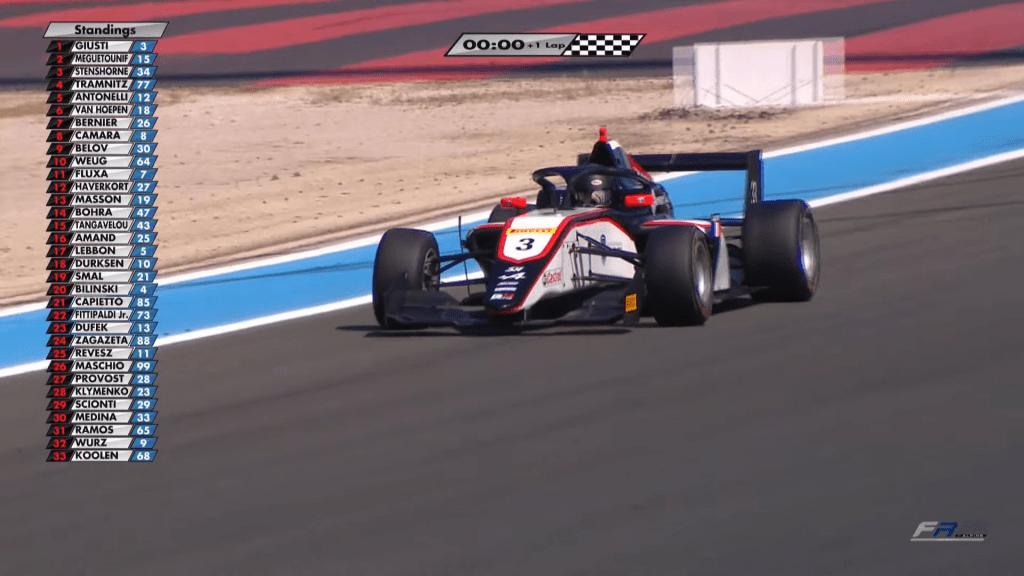 Alessandro Giusti di G4 Racing ha ottenuto la sua prima vittoria nel Formula Regional European Championship partendo dalla pole position al Paul Ricard.