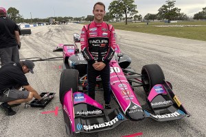 Tom Blomqvist con Meyer Shank Racing nei test a Sebring nel 2022 Sebring