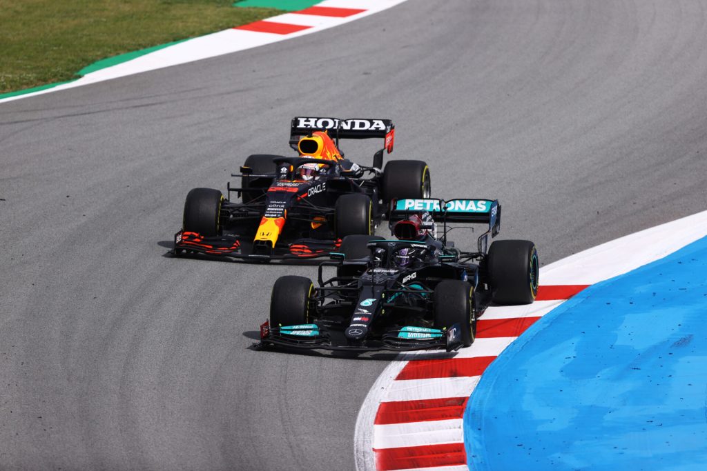 Verstappen in Mercedes Red Bull