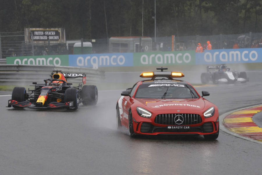 Safety car durante il gp di Spa-Francorchamps
