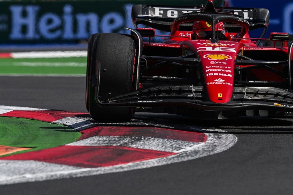 Leclerc in gara (GP Messico)