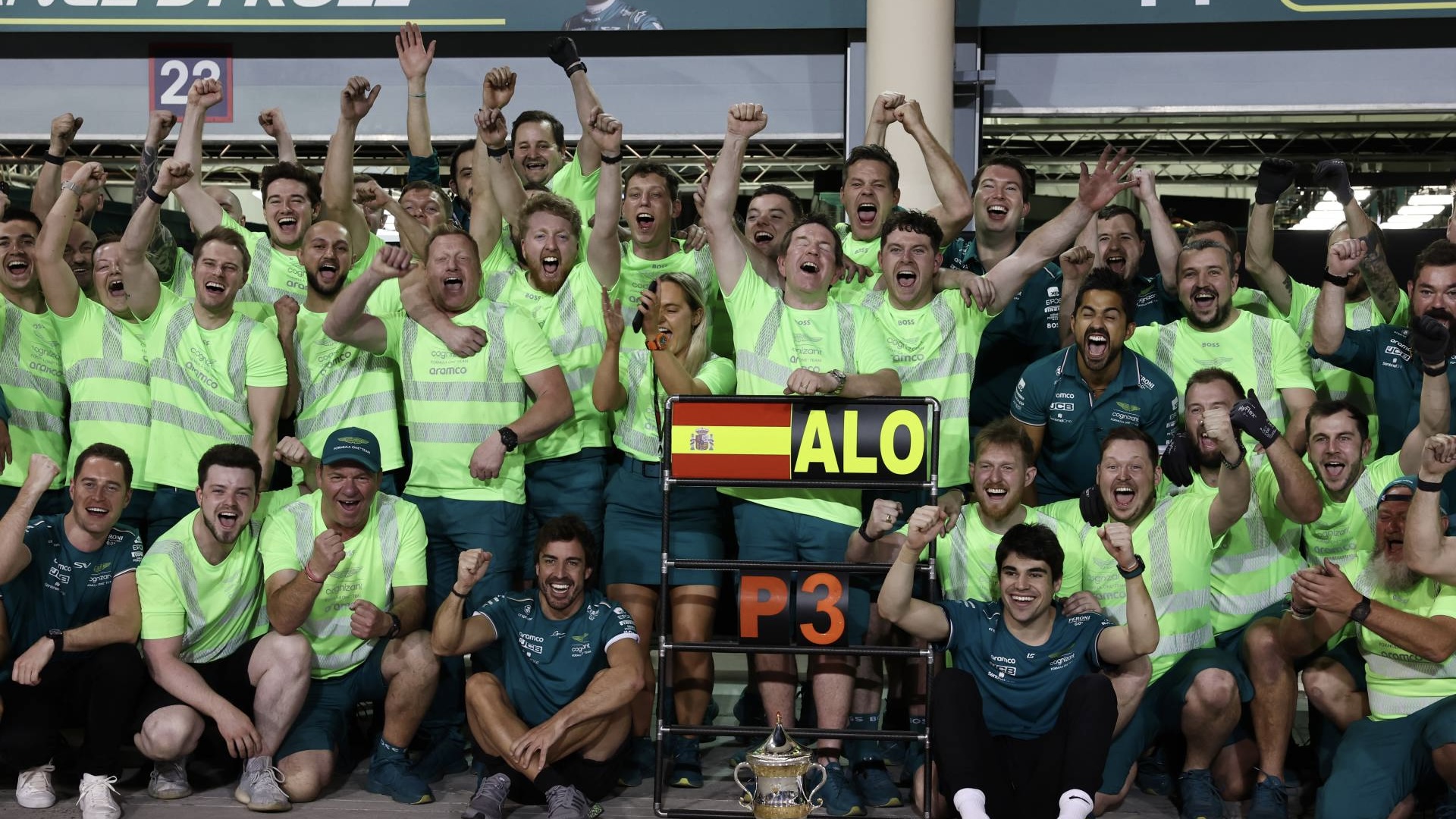 GP Bahrain 2023 podio Alonso