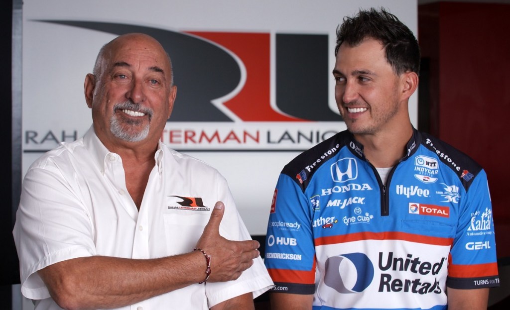 Graham assieme a suo padre Bobby proprietario della scuderia Rahal Letterman Lanigan Racing