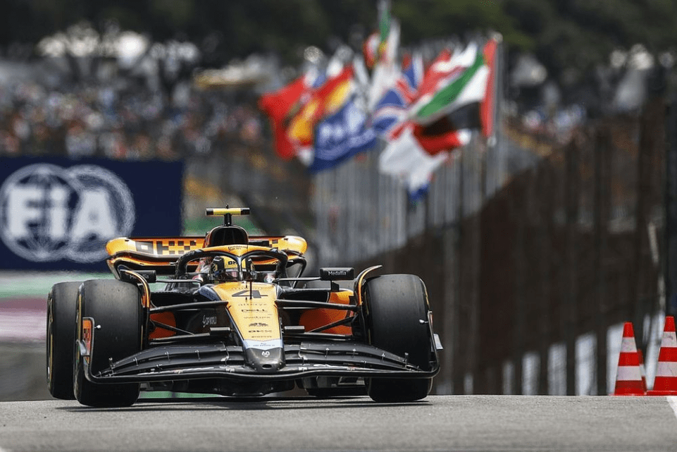 Lando Norris durante il GP del Brasile 