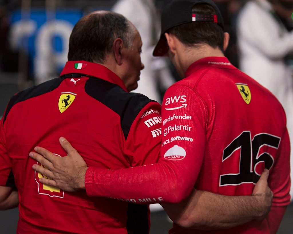 Fred Vasseur e Leclerc assieme