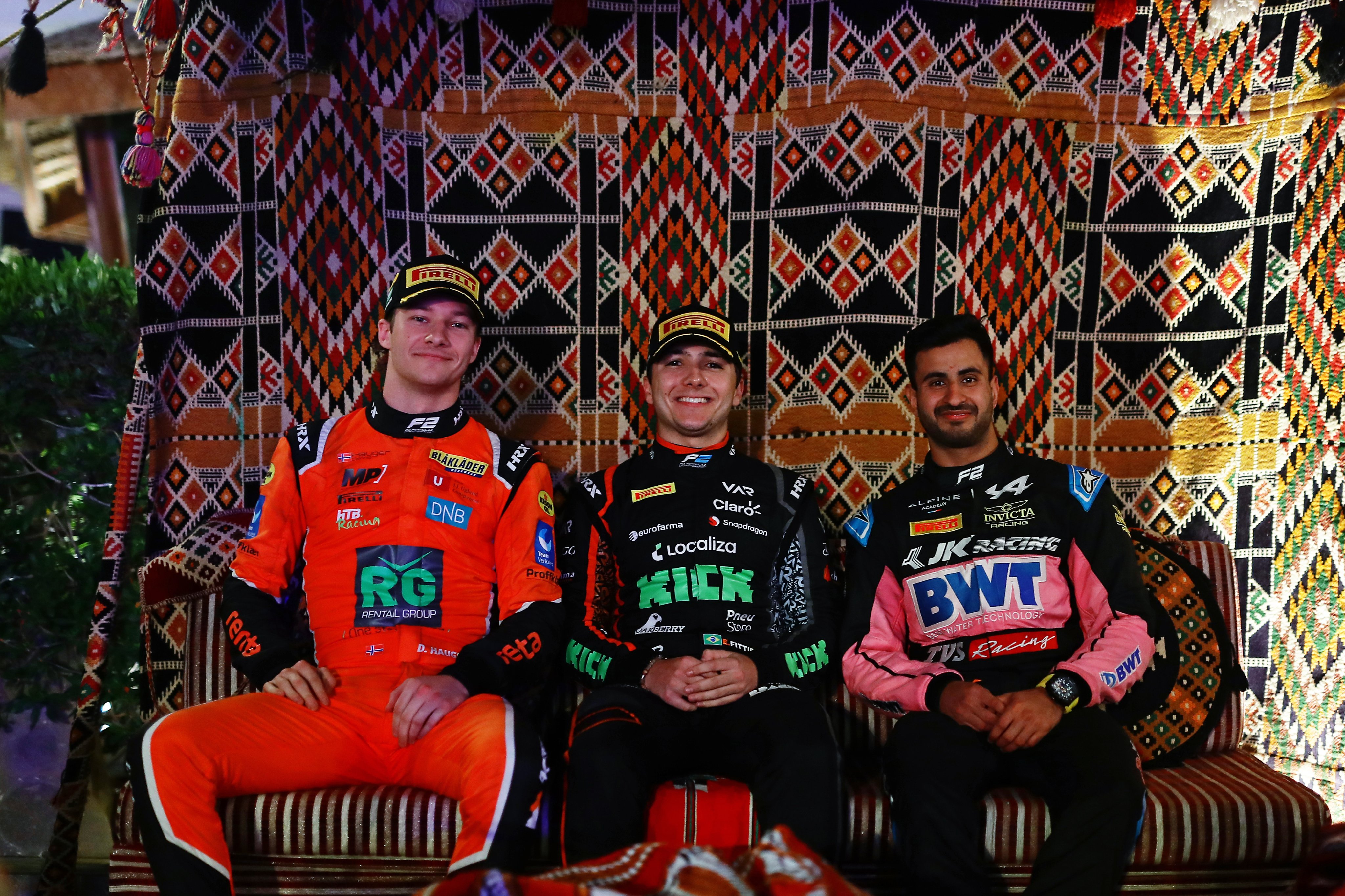 I primi 3 classificati della Feature Race di Jeddah, intervistati nella conferenza stampa post gara