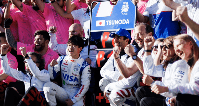 Visa Cash App RB F1 Team - Tsunoda Ricciardo (Credit: Account X Racing Bulls)