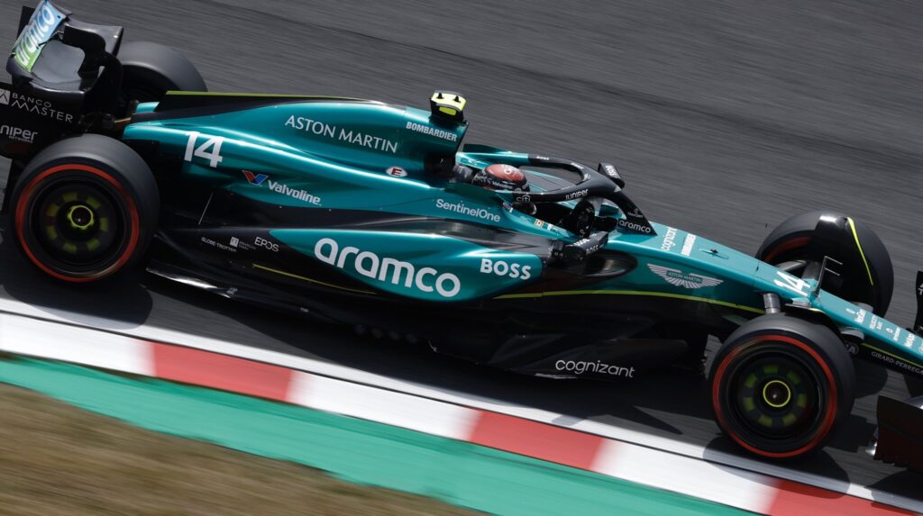 Fernando Alonso sulla MR24 durante il GP del Giappone