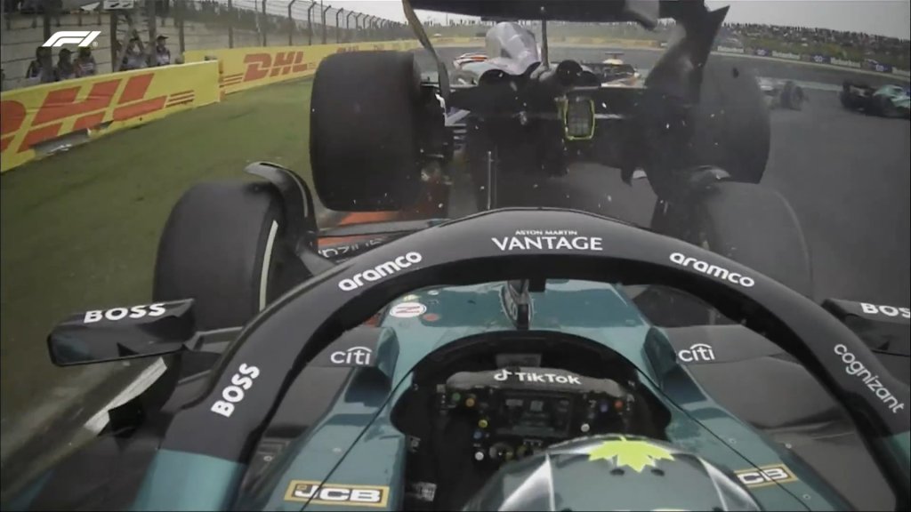 Contatto Stroll Ricciardo GP Cina