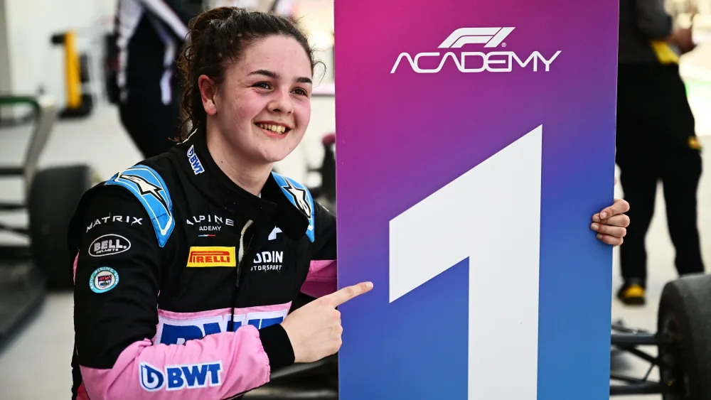 Abbi Pulling F1 Academy vitoria em Miami