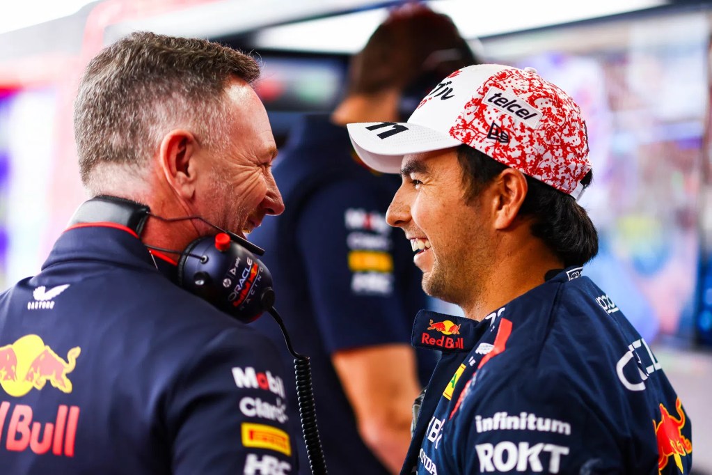 Sergio Perez Red Bull Christian Horner