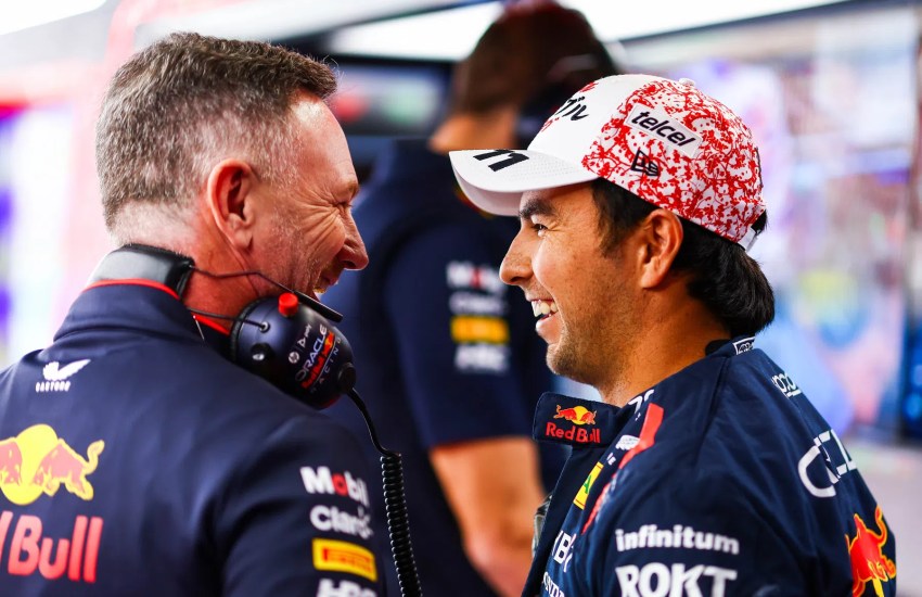Sergio Perez Red Bull Christian Horner