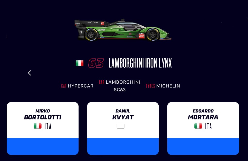 24h le mans Lamborghini