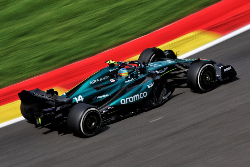 Fernandoalonso lancestroll Astonmartin spa Belgium provelibere f1 formula1 1024x684 1