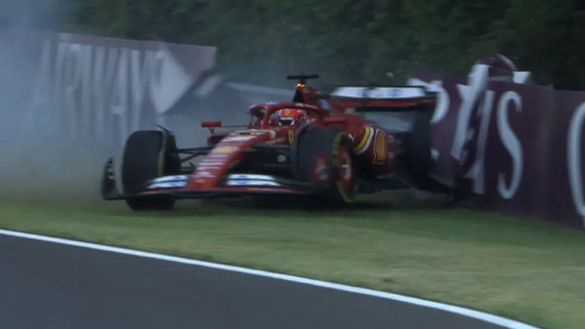 Incidente Leclerc Ferrari GP Ungheria 2024