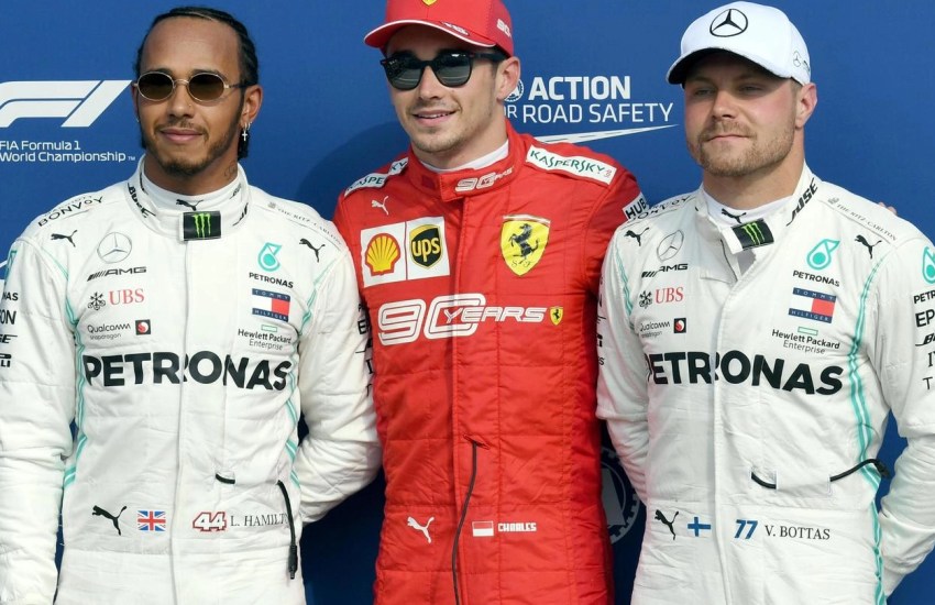 leclerc fra i piloti mercedes hamilton e bottas ansa